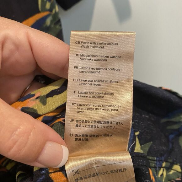 NOT FOR SALE Scotch & Soda Camp Shirt Men XXL Blue Poolside Hawaiian Tropical - Picture 13 of 14